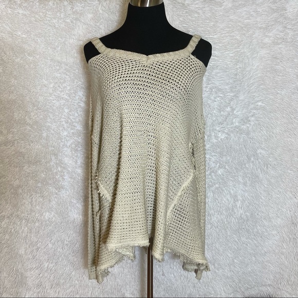 Quinn Women’s Pullover Cold Shoulder Knit Boho Sweater - Picture 3 of 10